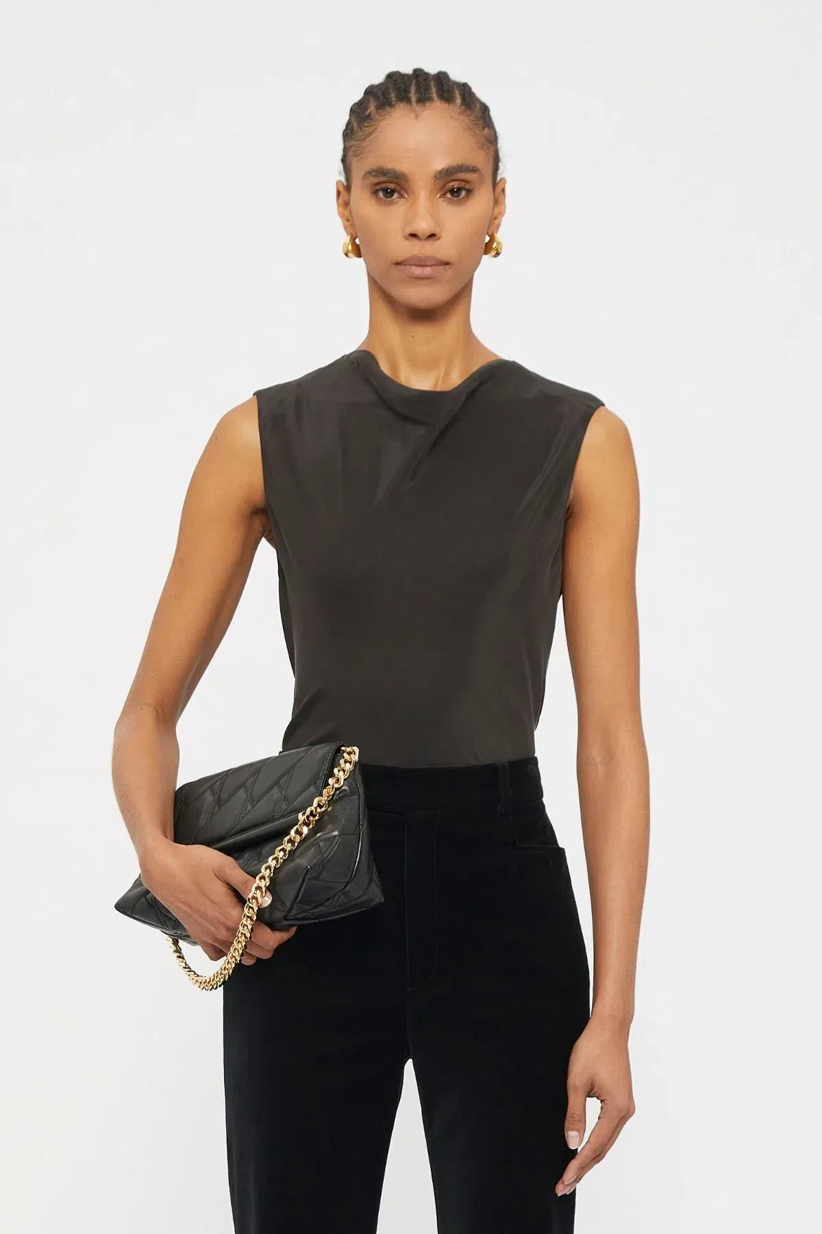 Ginger & Smart Beloved Cowl Neck Top Black Size 10 - Image 2