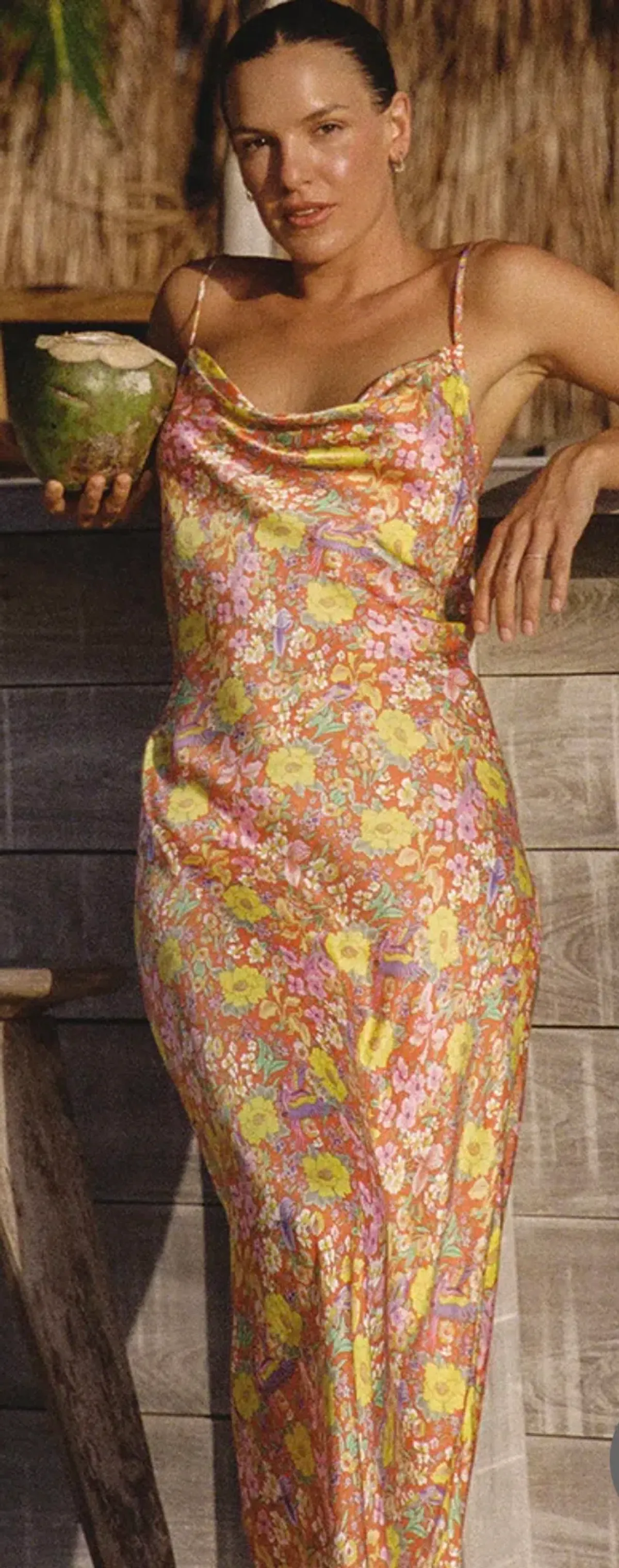 Spell Last Drinks Bias Strappy Maxi Dress Floral Size S / AU 8 - Image 4