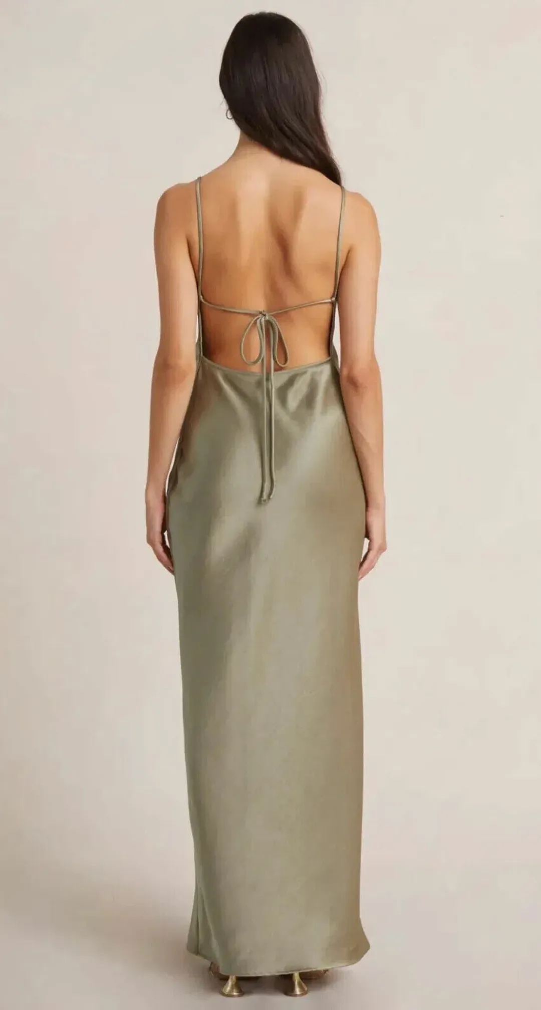 Bec & Bridge The Dreamer Tie Maxi Dress Sage Size 10 for rent on The Volte - main image