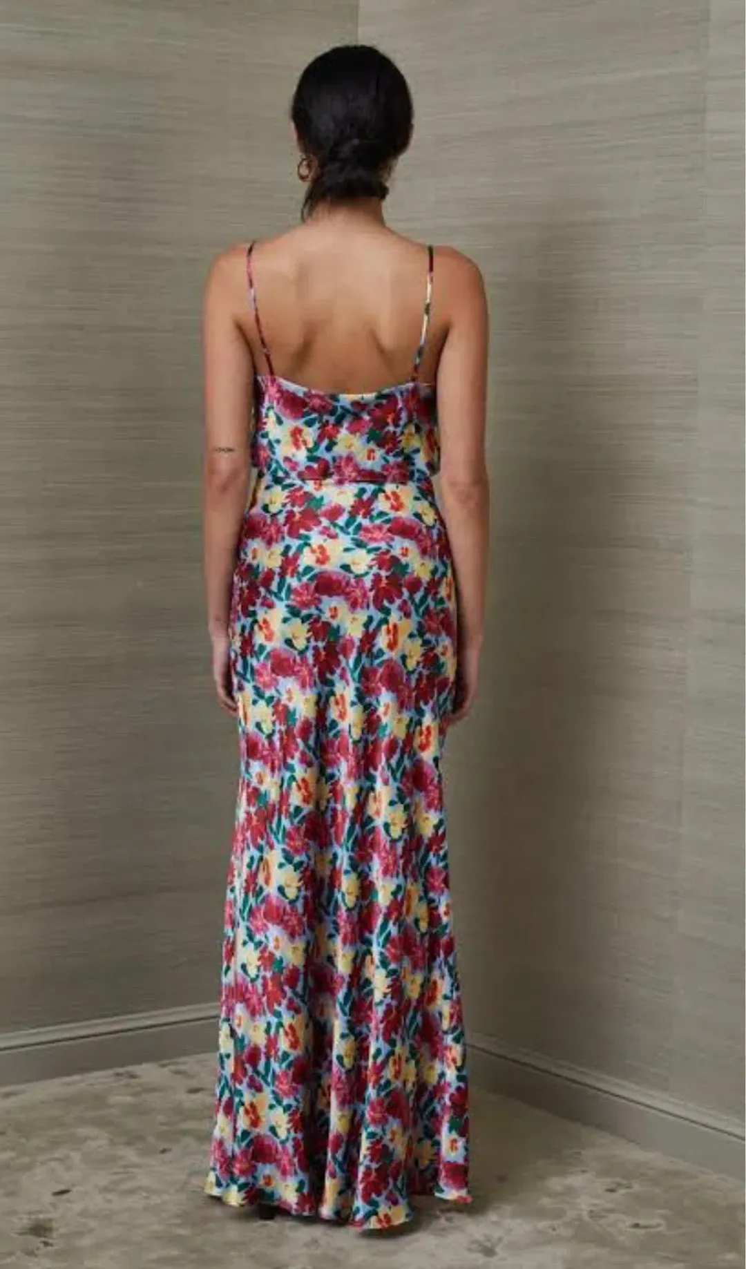 Bec & Bridge Lucette Crop Top and Midi Skirt Set Floral Size 14/8 for rent on The Volte - main image