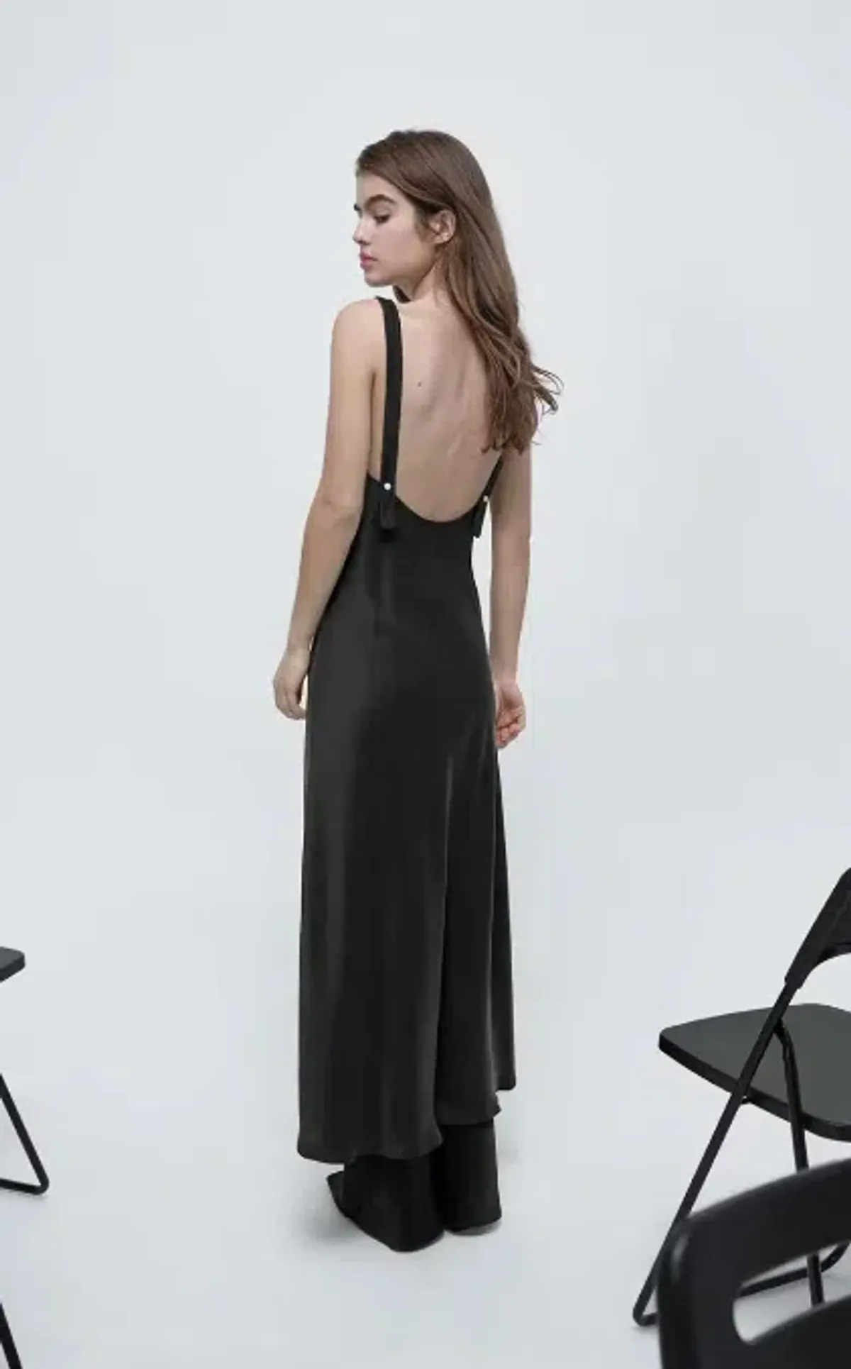 Silk Laundry Deco Ruched Dress Black Size XS / AU 6 - Image 2