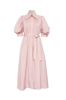 Aje Madeleine Belted Midi Dress Dusty Pink Size 16 for rent on The Volte - image 3