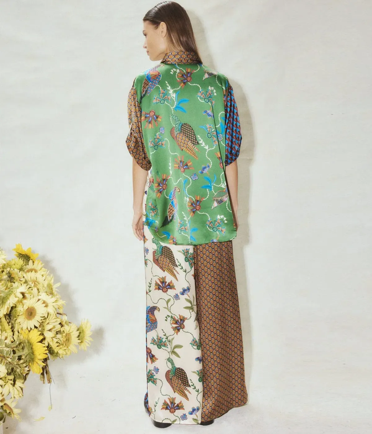 Alemais Birdie Spliced Shirt & Pants Set Multi Print Size 16 - Image 2