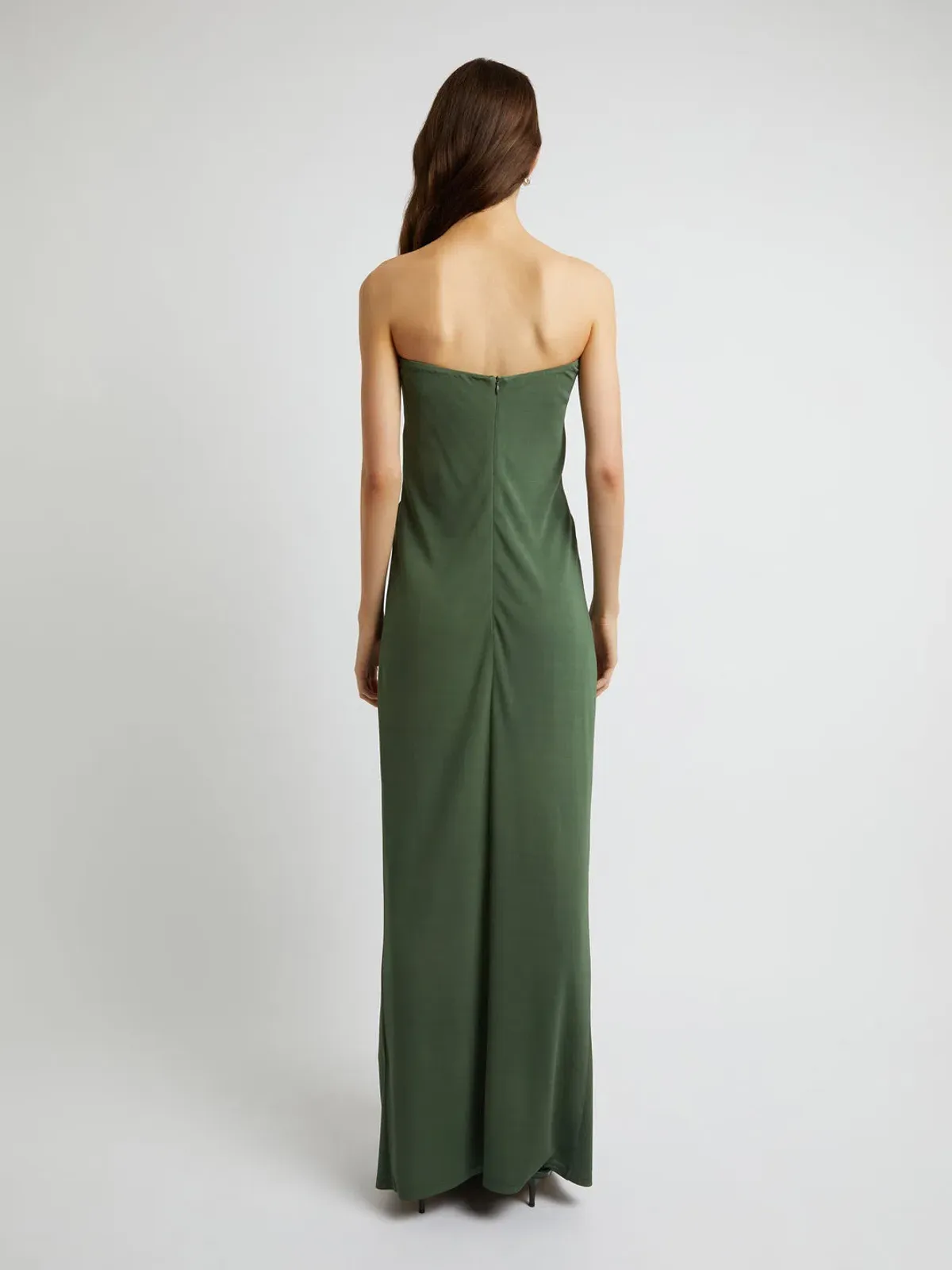 Christopher Esber Arced Palm Strapless Dress Green Size 6 - Image 3