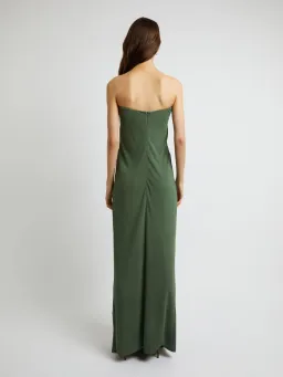 Christopher Esber Arced Palm Strapless Dress Green Size 6 for rent on The Volte - image 3