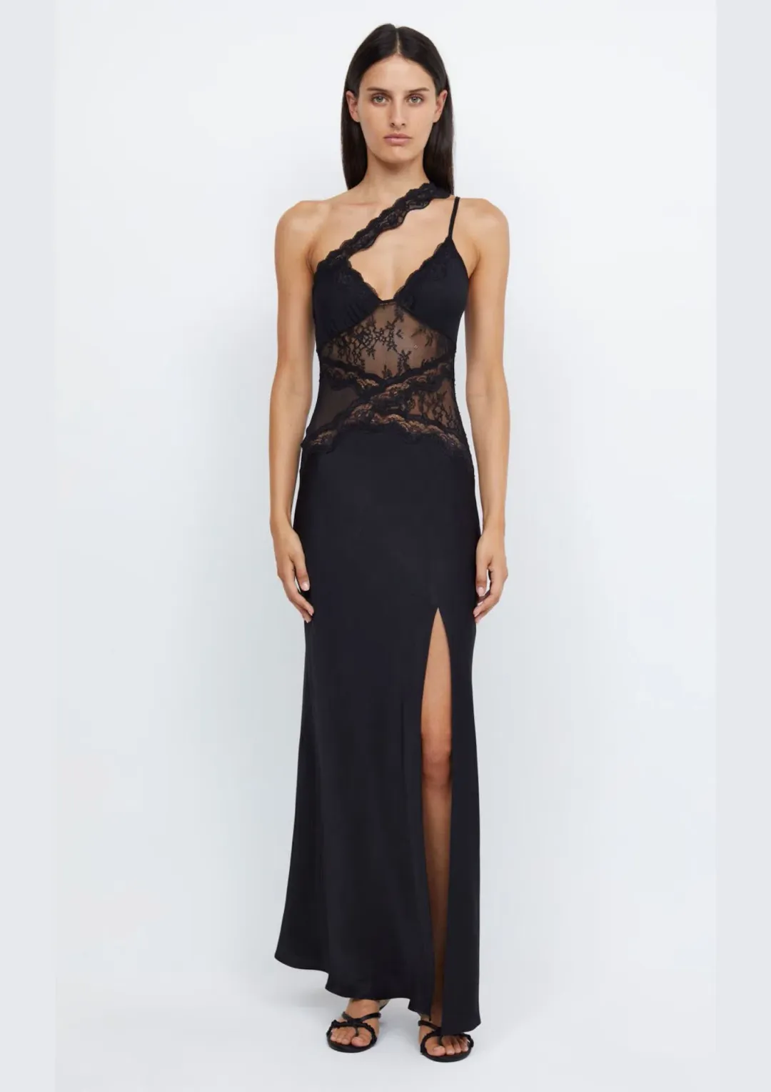 Bec & Bridge Ria Asym Maxi Dress Black Size 8 for rent on The Volte - main image