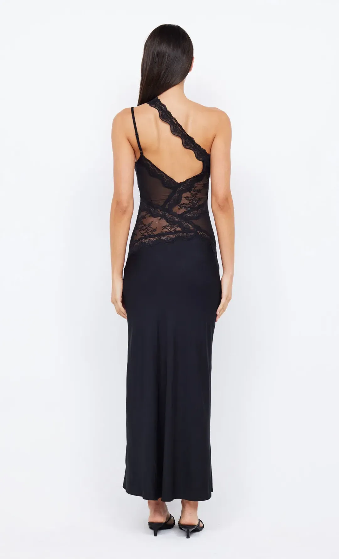Bec & Bridge Ria Asym Maxi Dress Black Size 8 for rent on The Volte - main image