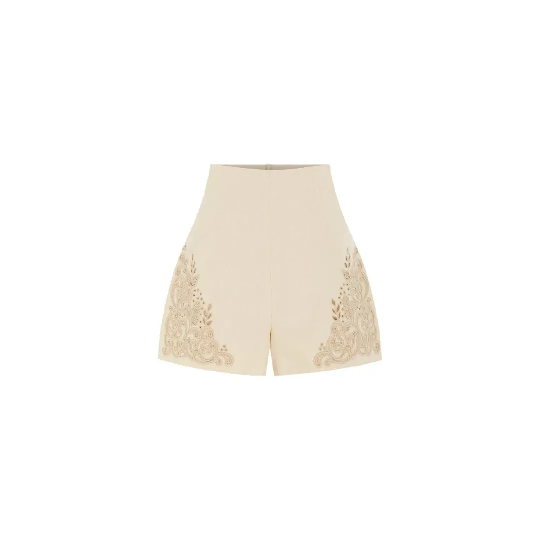 Alemais Violeta Shorts Cream Size AU 8 for rent on The Volte - main image