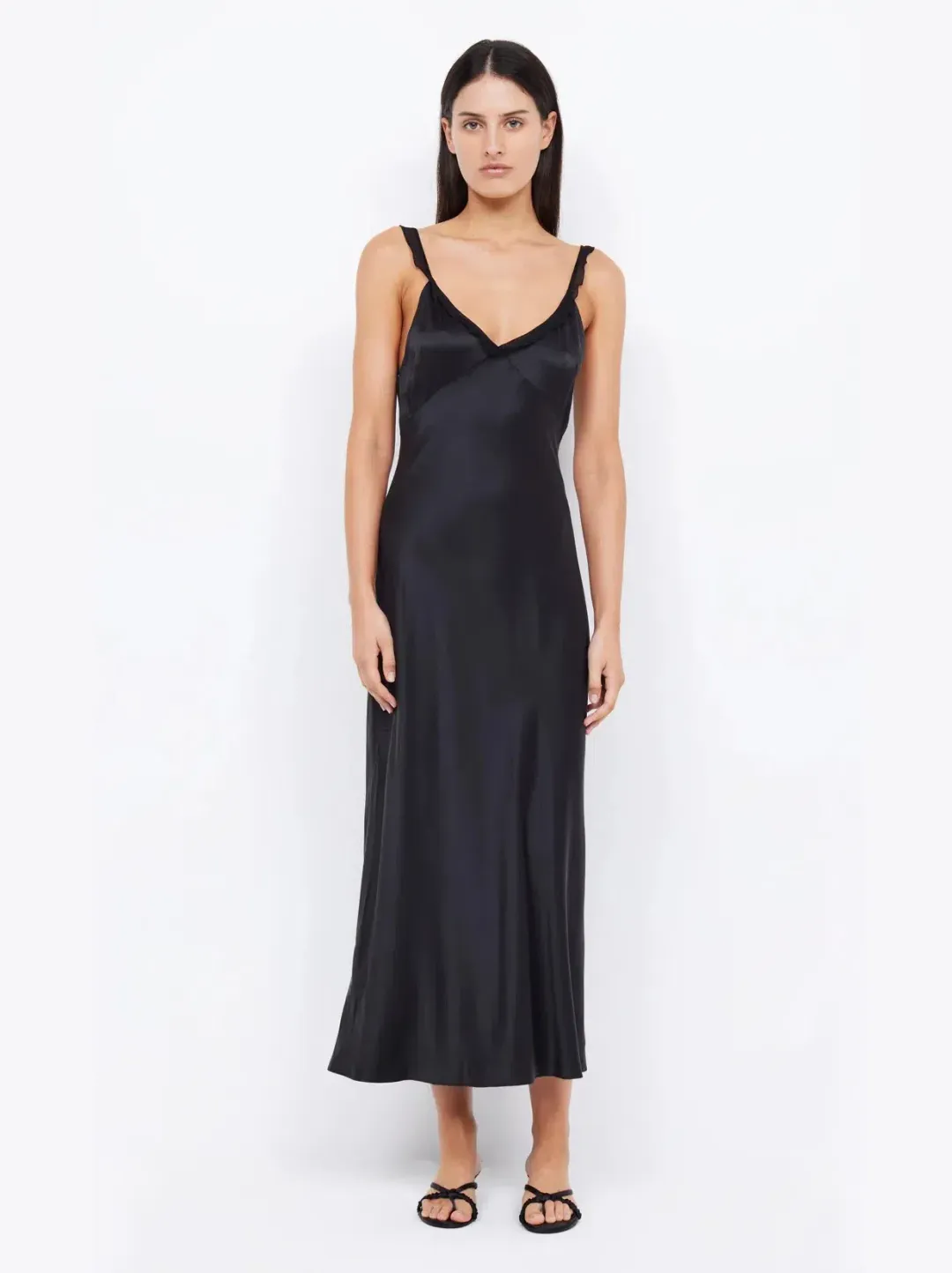 Bec & Bridge Archer Midi Dress Black Size AU 6 for rent on The Volte - main image