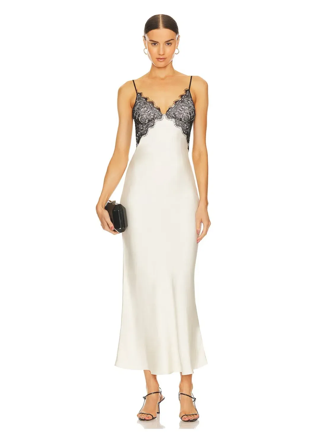 Bec & Bridge Emery Lace Maxi Dress in Ivory Black Size 6 for rent on The Volte - main image