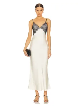 Bec & Bridge Emery Lace Maxi Dress in Ivory Black Size 6 for rent on The Volte - image 1