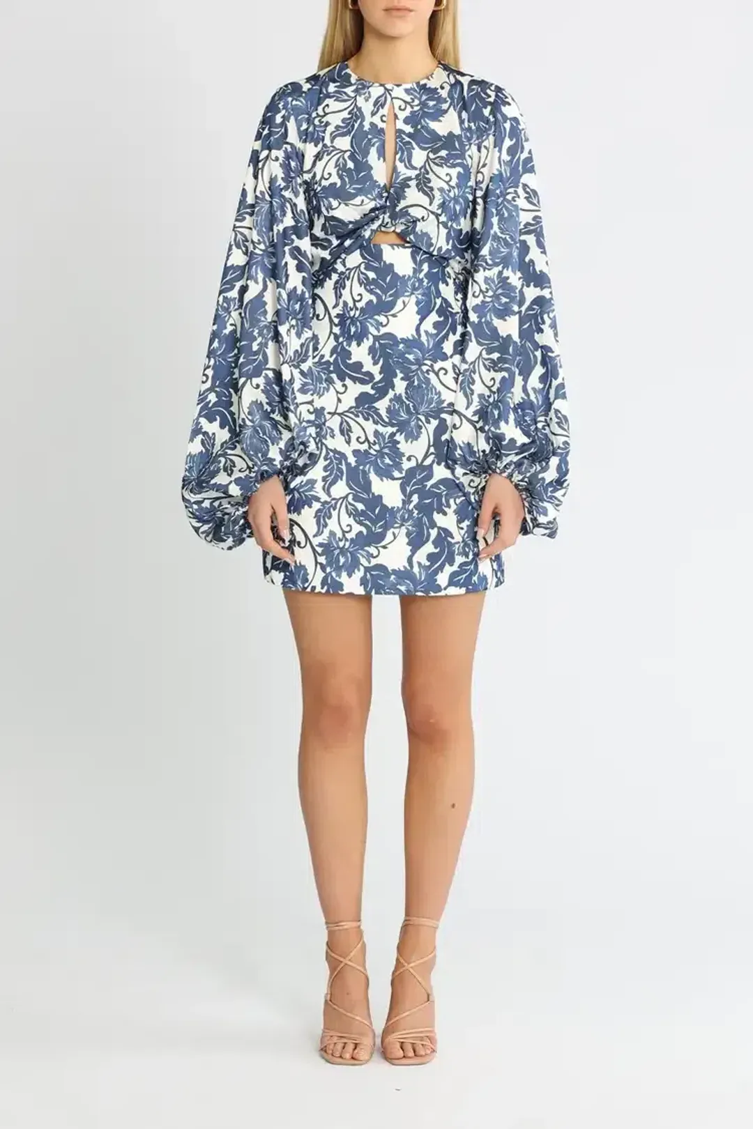 Significant Other Holly Mini Dress Blue Print Size 14 for rent on The Volte - main image