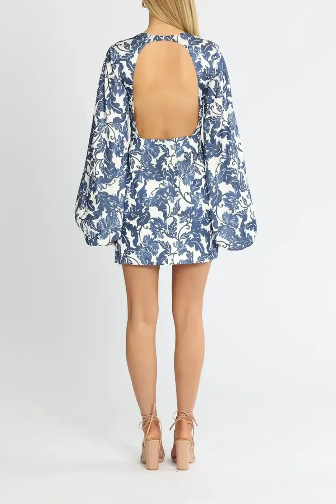 Significant Other Holly Mini Dress Blue Print Size 14 for rent on The Volte - main image