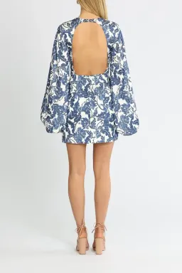 Significant Other Holly Mini Dress Blue Print Size 14 for rent on The Volte - image 3