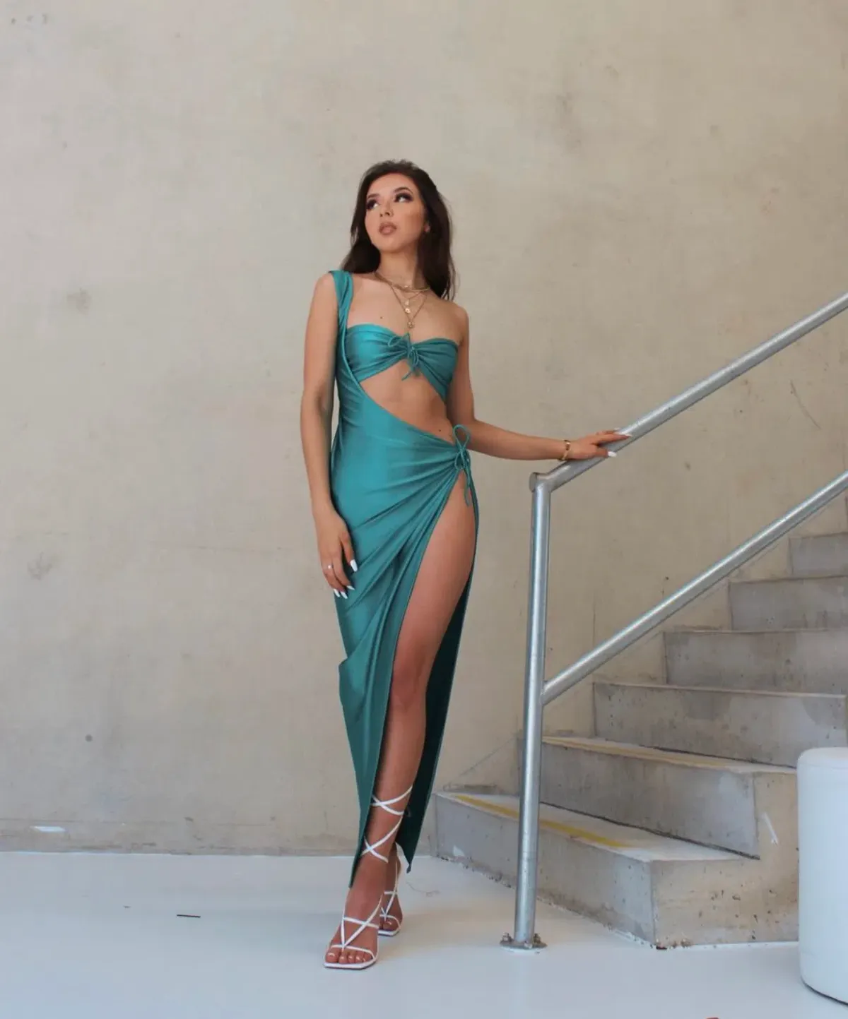 Jaste The Label Amazonite Dress Green Size 10 - Image 1