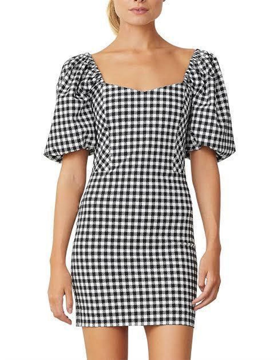 Bec & Bridge Check It Out Mini Dress Print Size 8 for rent on The Volte - main image