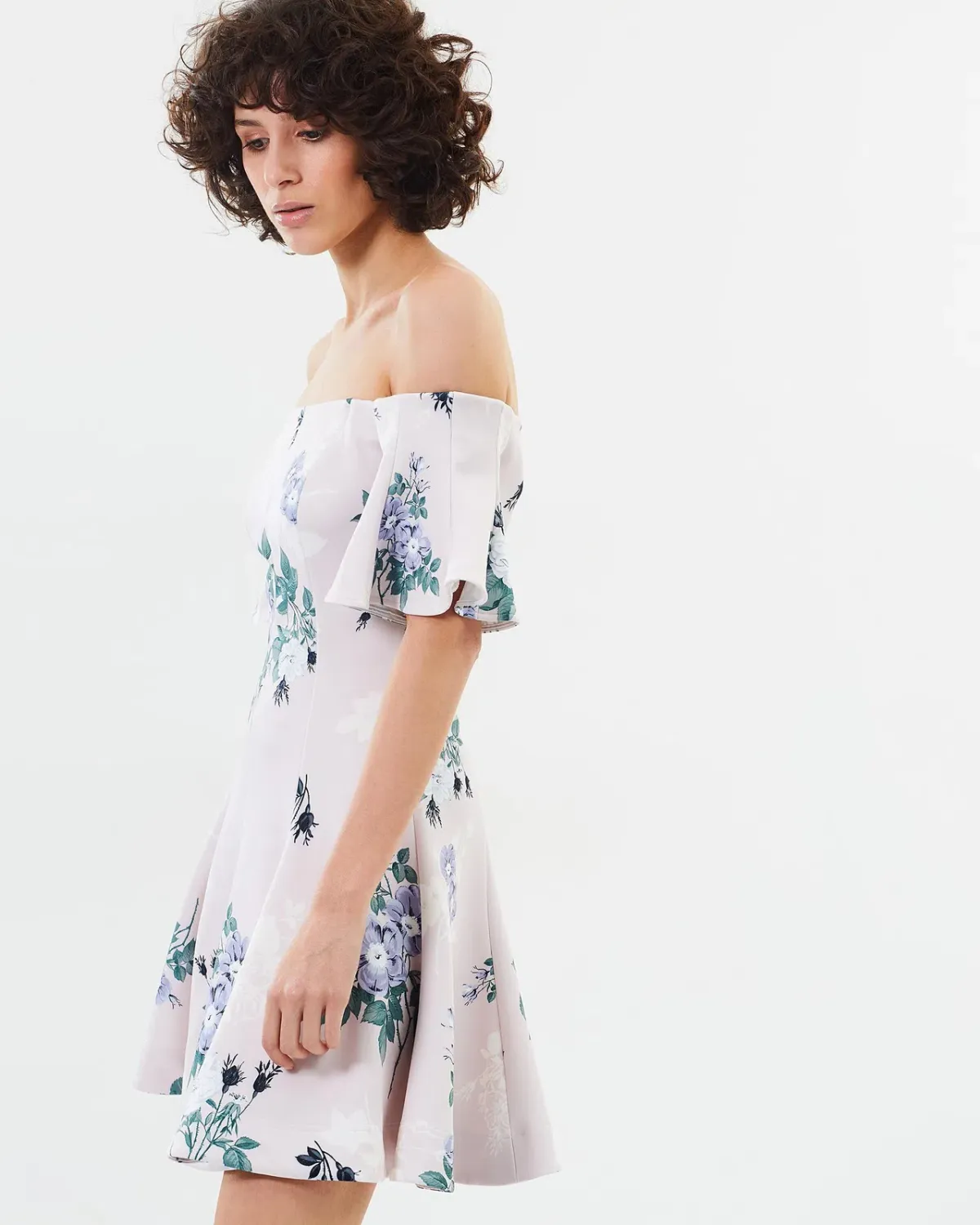 Lover Petunia Off Shoulder Mini Dress Floral Size 6 - Image 4