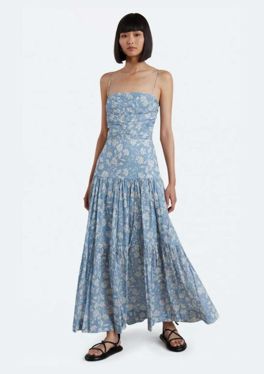 Bec & Bridge Floral Skies Maxi Dress Blue Size 8 for rent on The Volte - main image