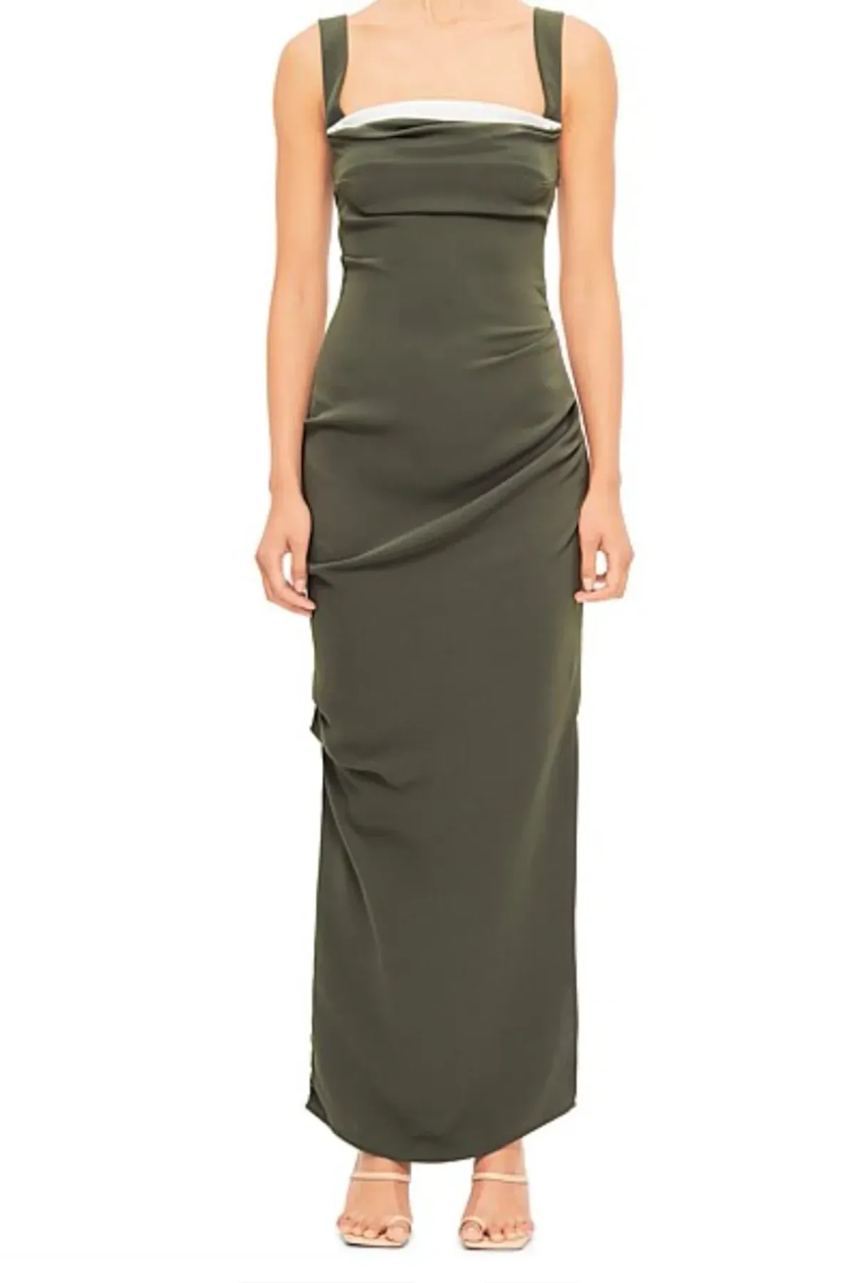 Paris Georgia Raf Dress in Seaweed Size 8 - Image 2