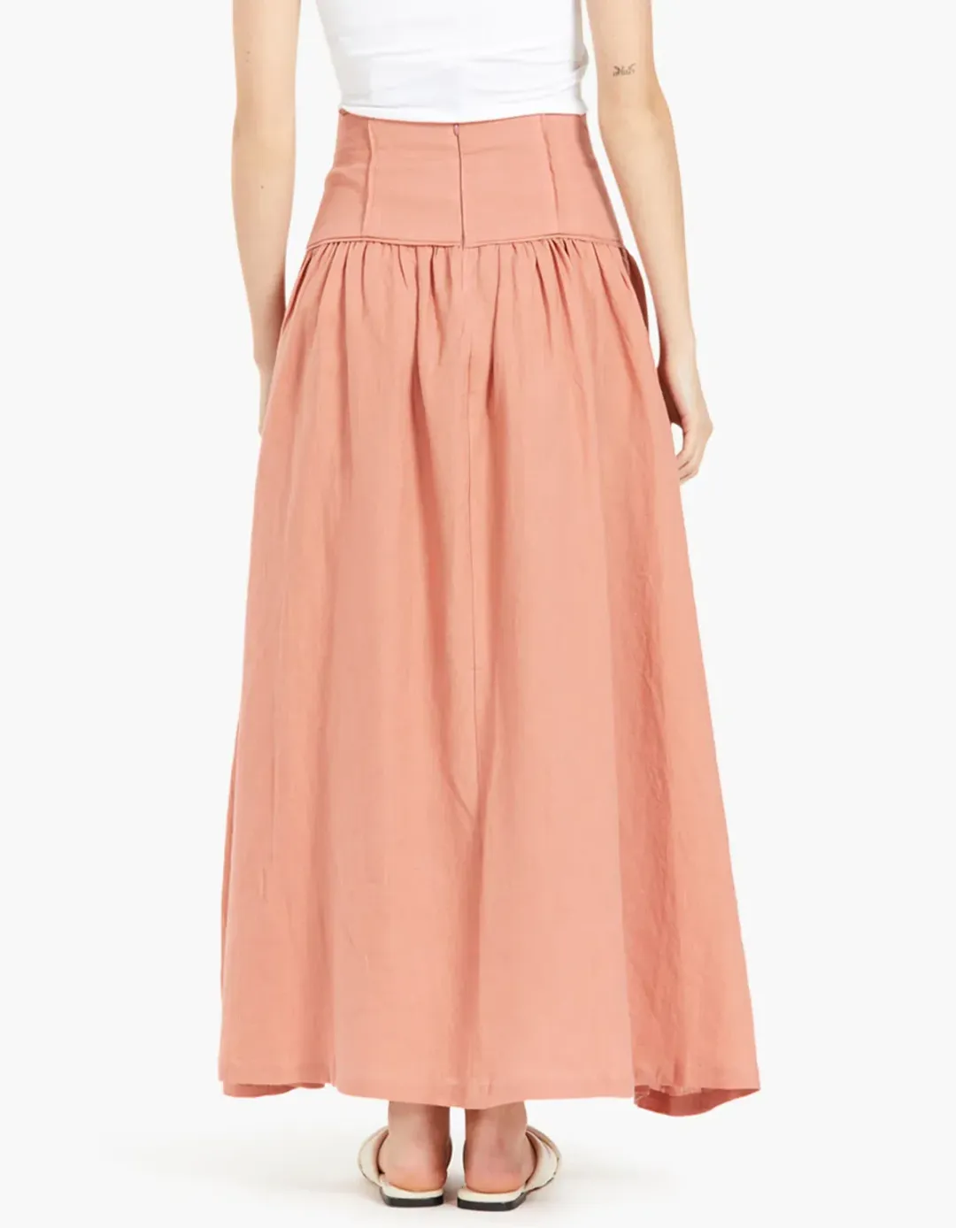 Bec & Bridge Alamos Maxi Skirt in Grapefruit Size 8 for rent on The Volte - main image