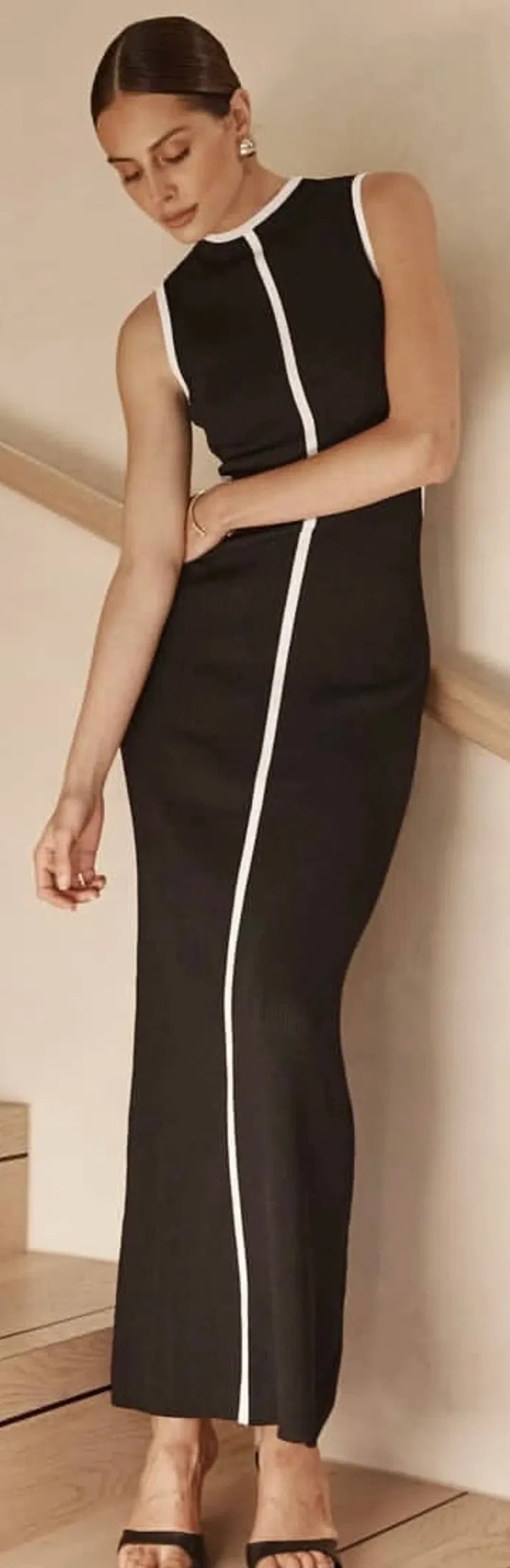 Dissh Binding Knit Midi Dress in Black Size S / AU 8 for rent on The Volte - main image