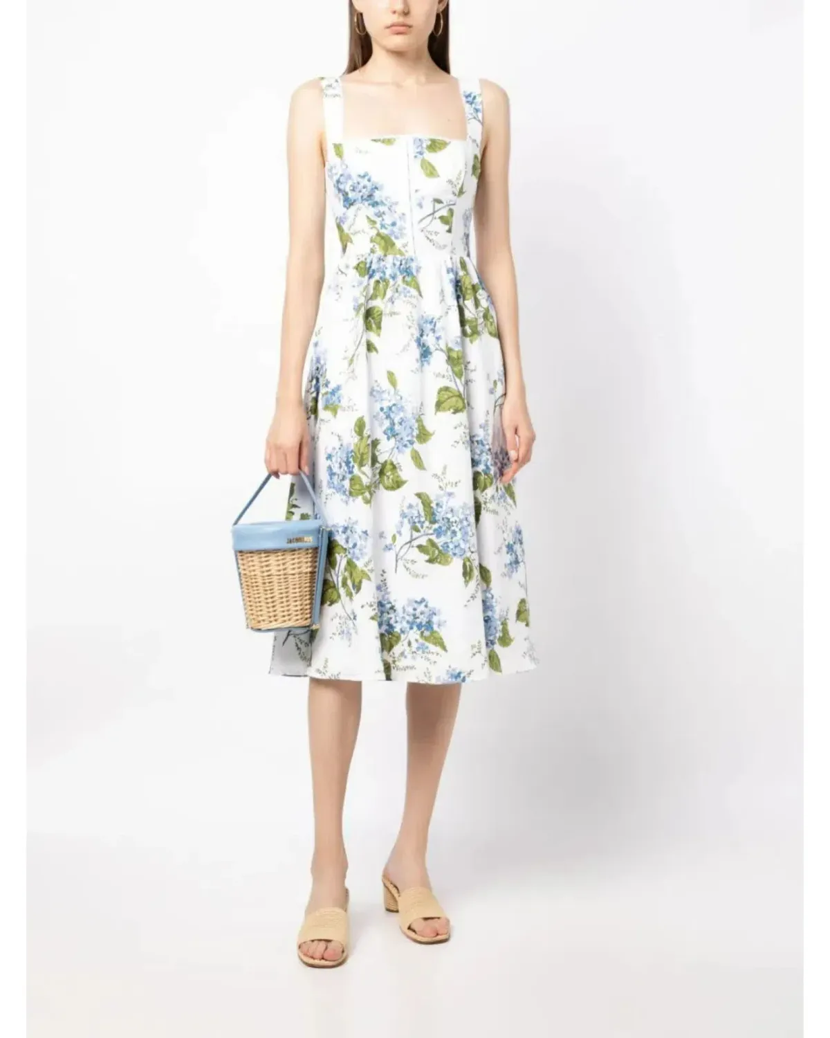 Reformation Tagliatelle Linen Midi Dress Floral Size AU 10 - Image 1