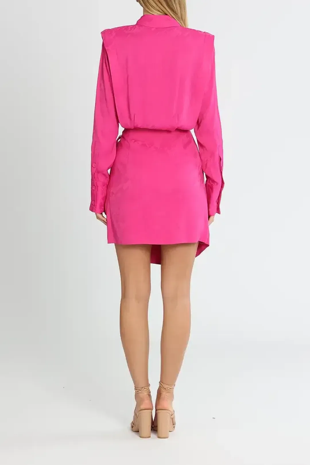 Rebecca Vallance Theresa Shirt Dress Fuschia Pink Size 12 for rent on The Volte - main image
