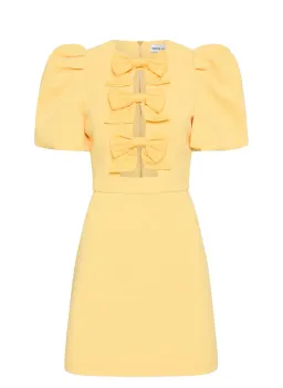 Rebecca Vallance Chloe Bow Mini Dress Yellow Size 8 for rent on The Volte - image 3