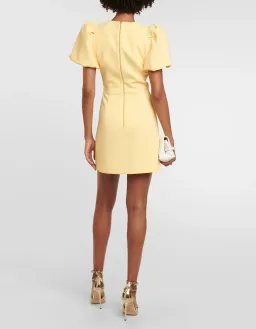 Rebecca Vallance Chloe Bow Mini Dress Yellow Size 8 for rent on The Volte - image 2