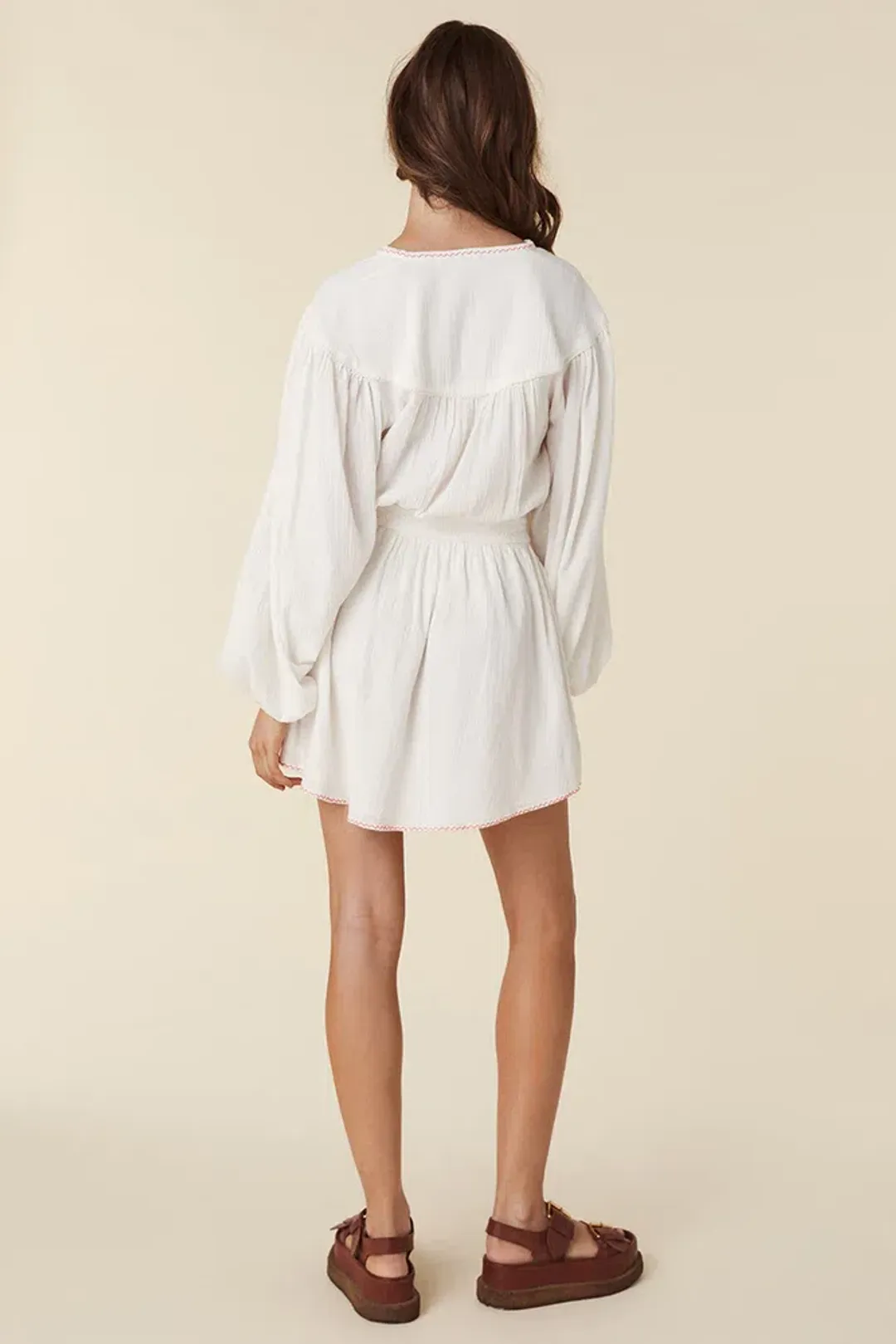 Spell Elodie Mini Dress White Size 14 for rent on The Volte - main image