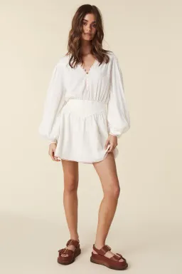 Spell Elodie Mini Dress White Size 14 for rent on The Volte - image 1