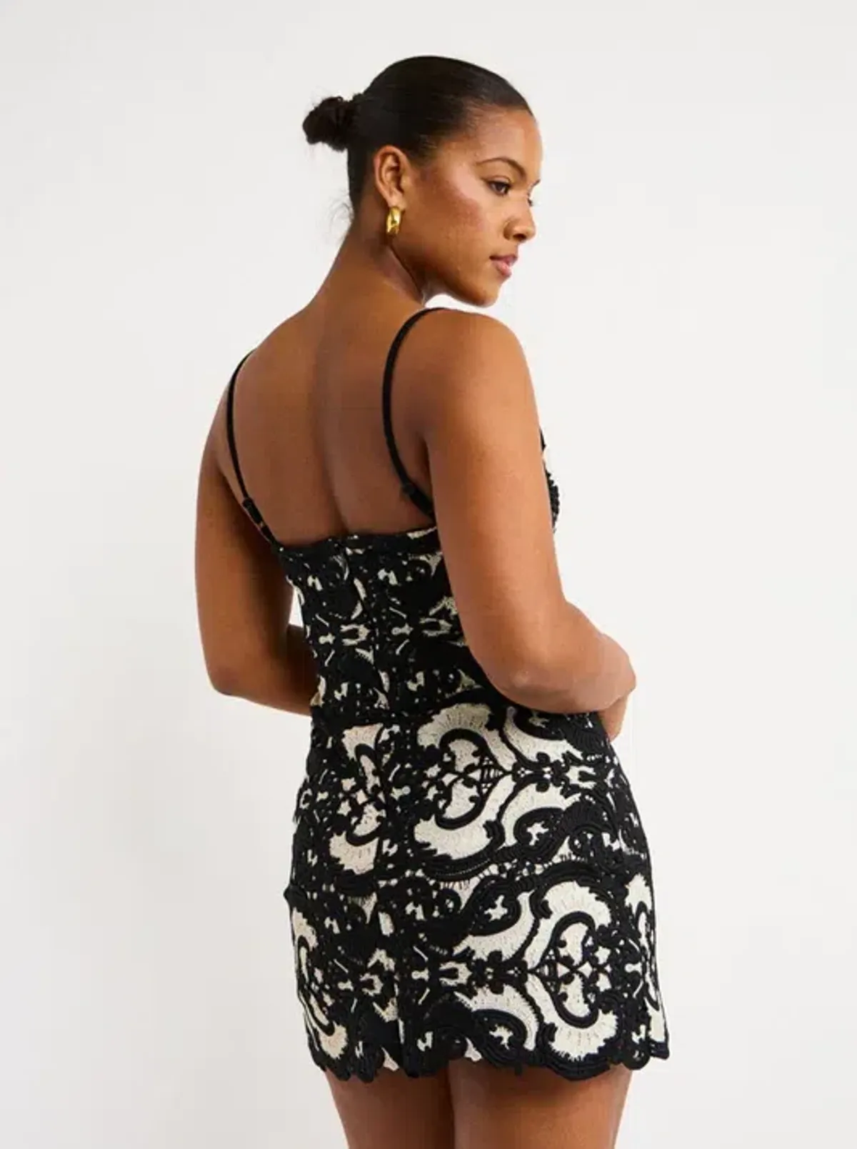 Manning Cartell Material Girls Motif-Embroidery Mini Dress Black Size 6 - Image 3