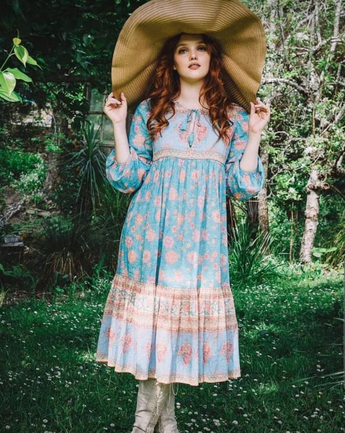 Spell and the Gypsy Love Story Boho Dress Sky Blue Size 8 - Image 3