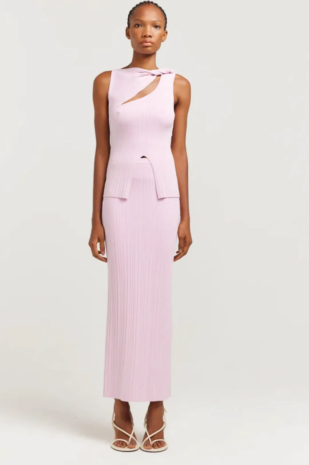 Henne Romee Knit Set Musk Pink Size 8 for rent on The Volte - main image