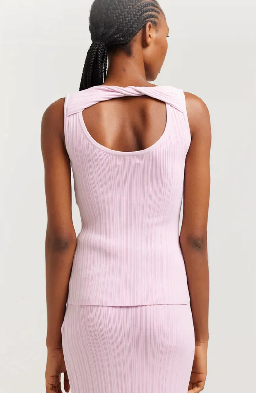 Henne Romee Knit Set Musk Pink Size 8 for rent on The Volte - main image