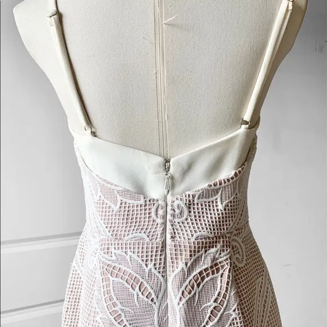 Sheike Lunar Lace Maxi Dress Ivory Size 12 for rent on The Volte - main image