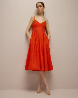 Zimmermann Wonderland Picnic Midi Dress Red Size 1 / AU 10 for rent on The Volte - image 1