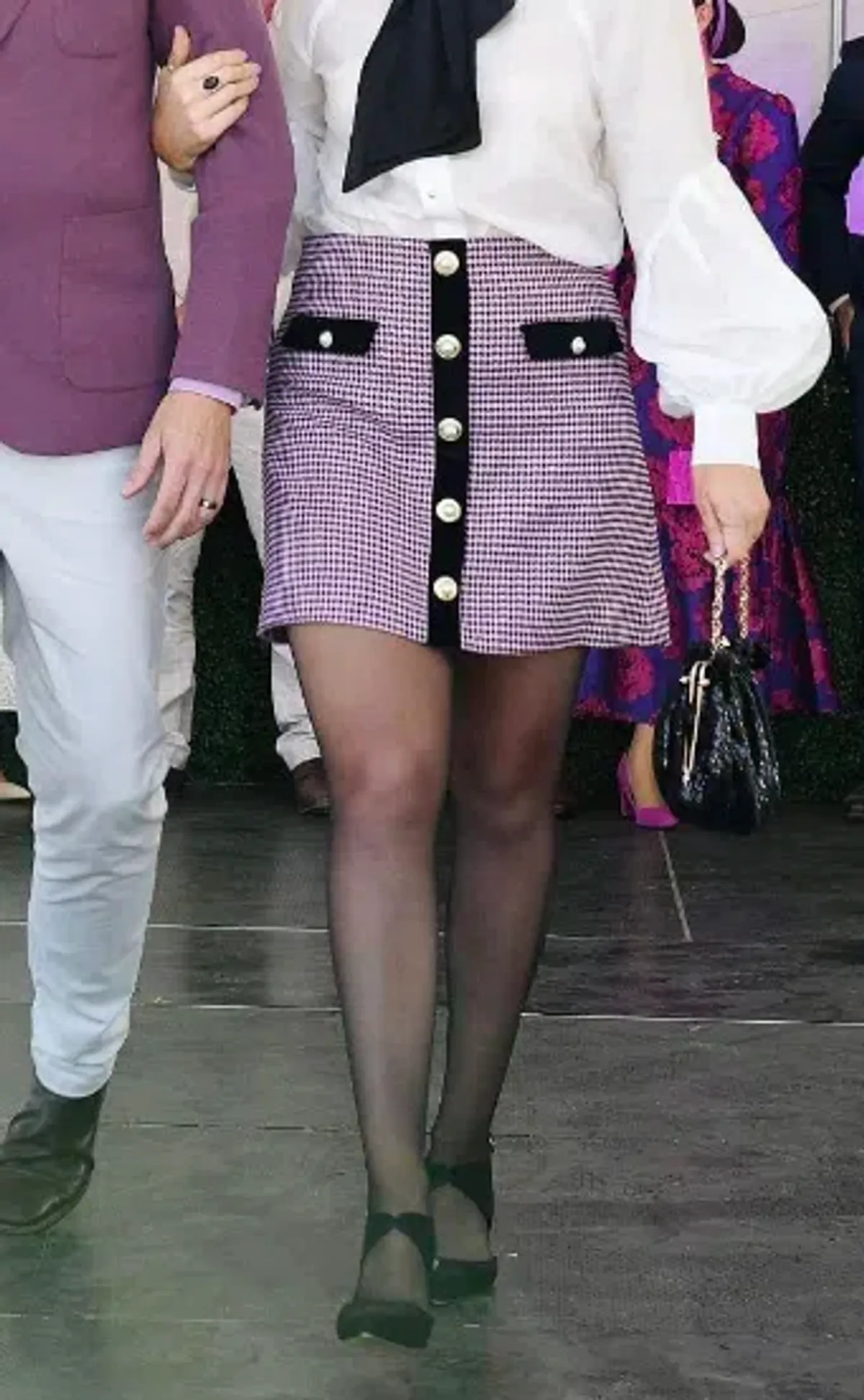 Rebecca Vallance Basinger Tweed Mini Skirt Print UK/AU 12 - Image 5