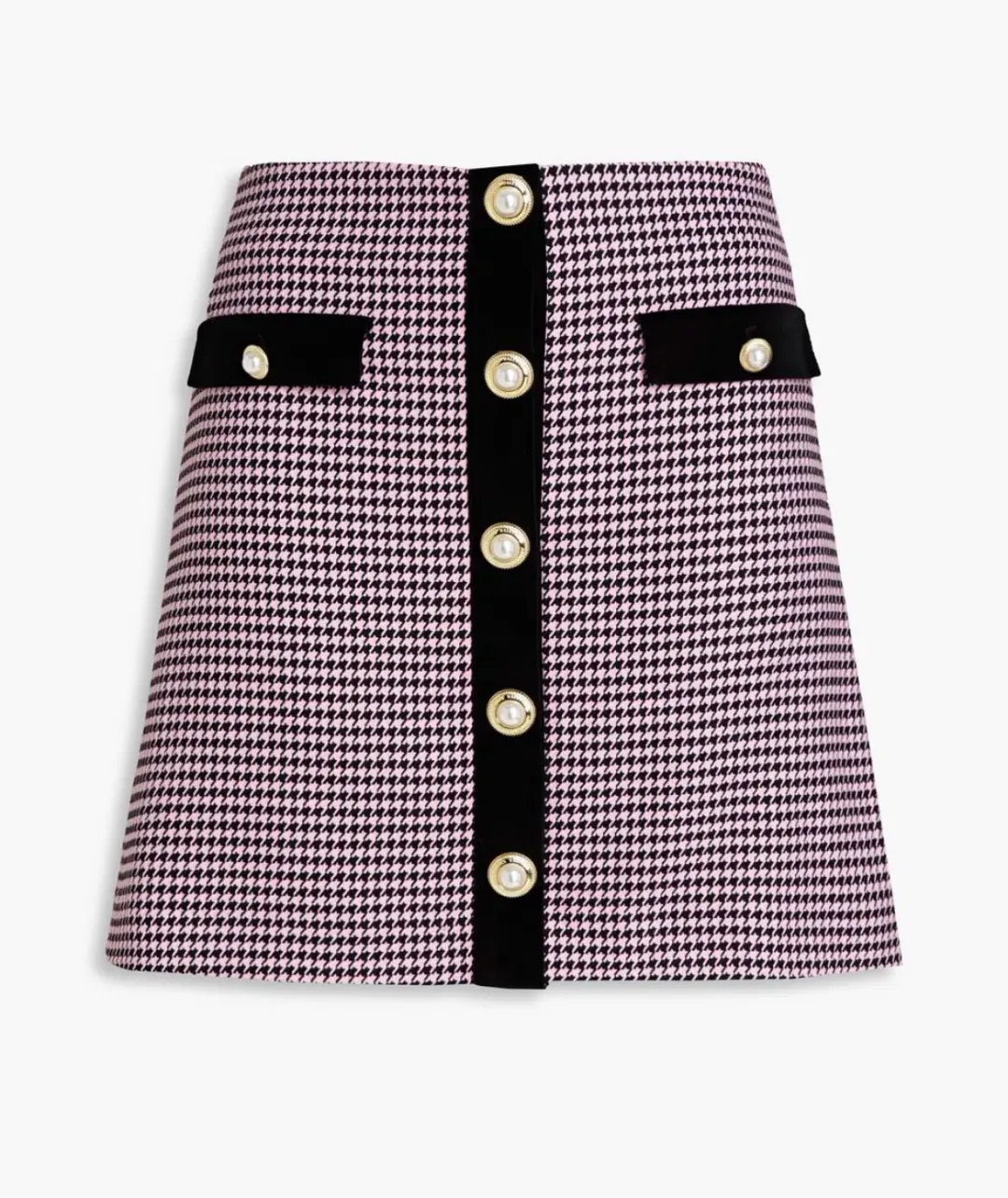 Rebecca Vallance Basinger Tweed Mini Skirt Print UK/AU 12 for rent on The Volte - main image
