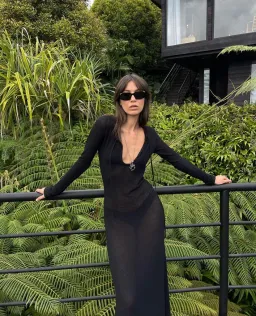 Sir the Label Emmeline Halter Long Sleeve Dress Black Size 1 / AU 8 for rent on The Volte - image 2