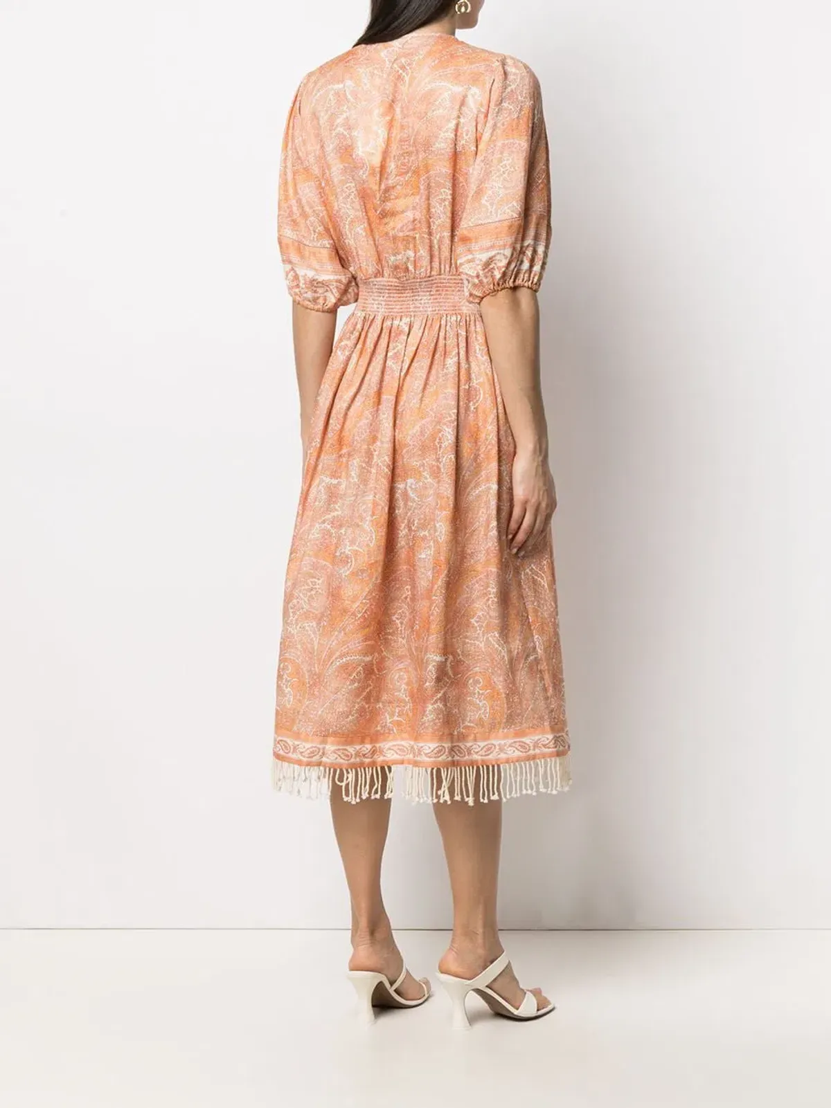 Zimmermann Brighton Shirred Waist Dress Paisley Print Size 0 / AU 8 - Image 2