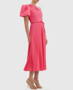 Rebecca Vallance Rosa One Shoulder Midi Dress Pink Size 12 for rent on The Volte - image 4