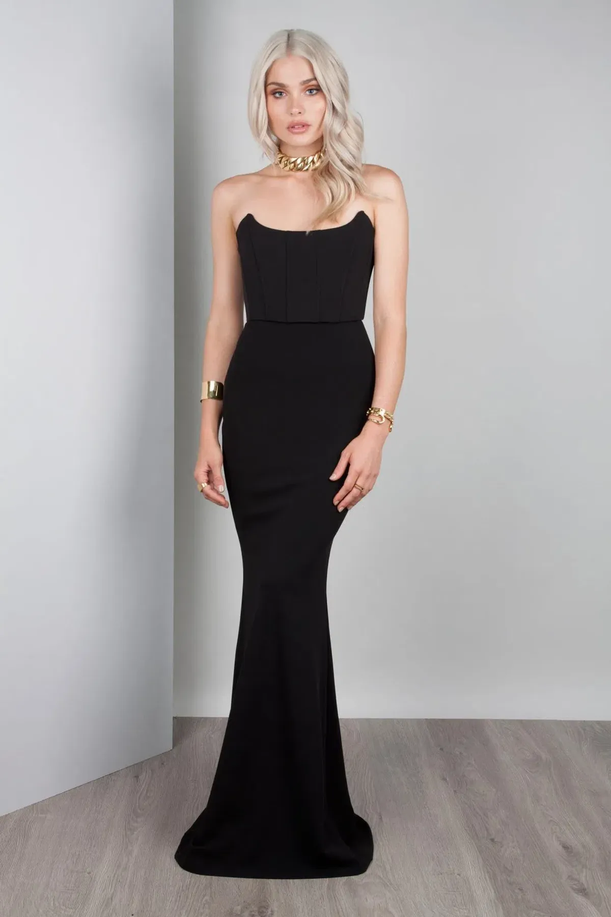 Zachary the label Elvira Gown Black Size 8 - Image 1