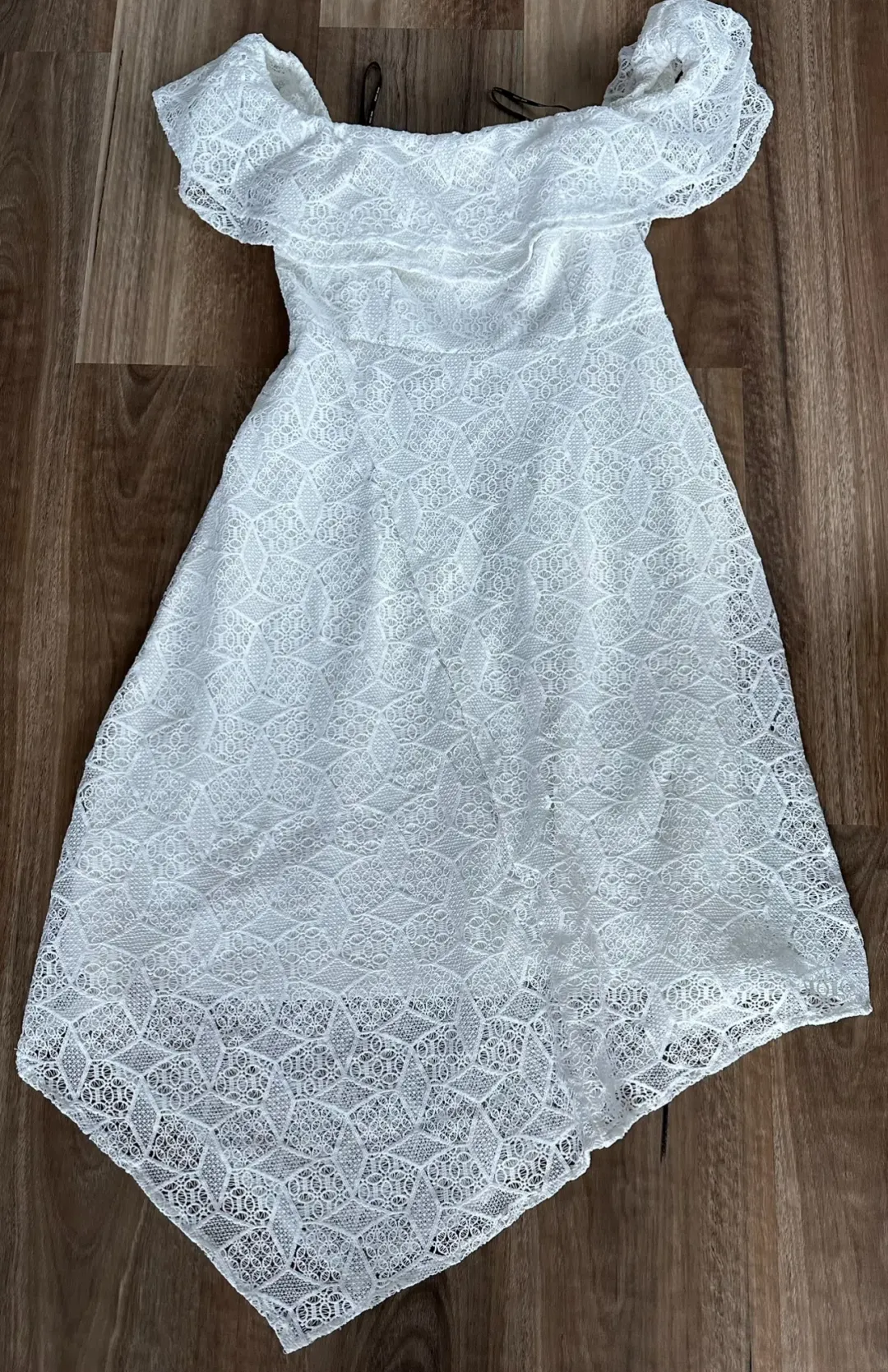 White Lace Wayne Cooper Dress Size 14 for rent on The Volte - main image