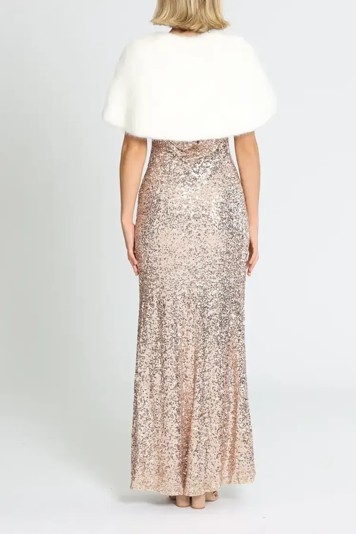 Unreal Fur Love Me Tender Capelet Ivory White Size 10 - Image 3