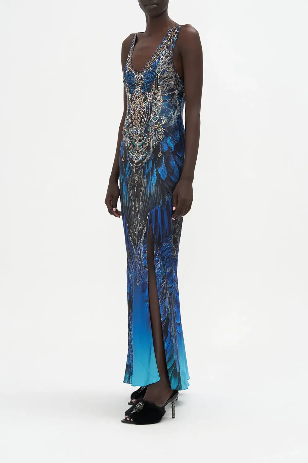 Camilla Ground Control Bias Cut Tank Dress Blue Size 16 - Image 4