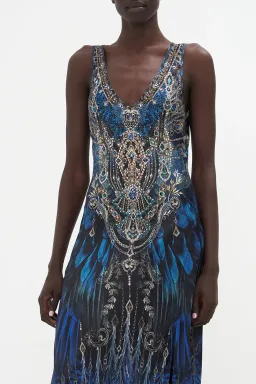 Camilla Ground Control Bias Cut Tank Dress Blue Size 16 for rent on The Volte - image 5