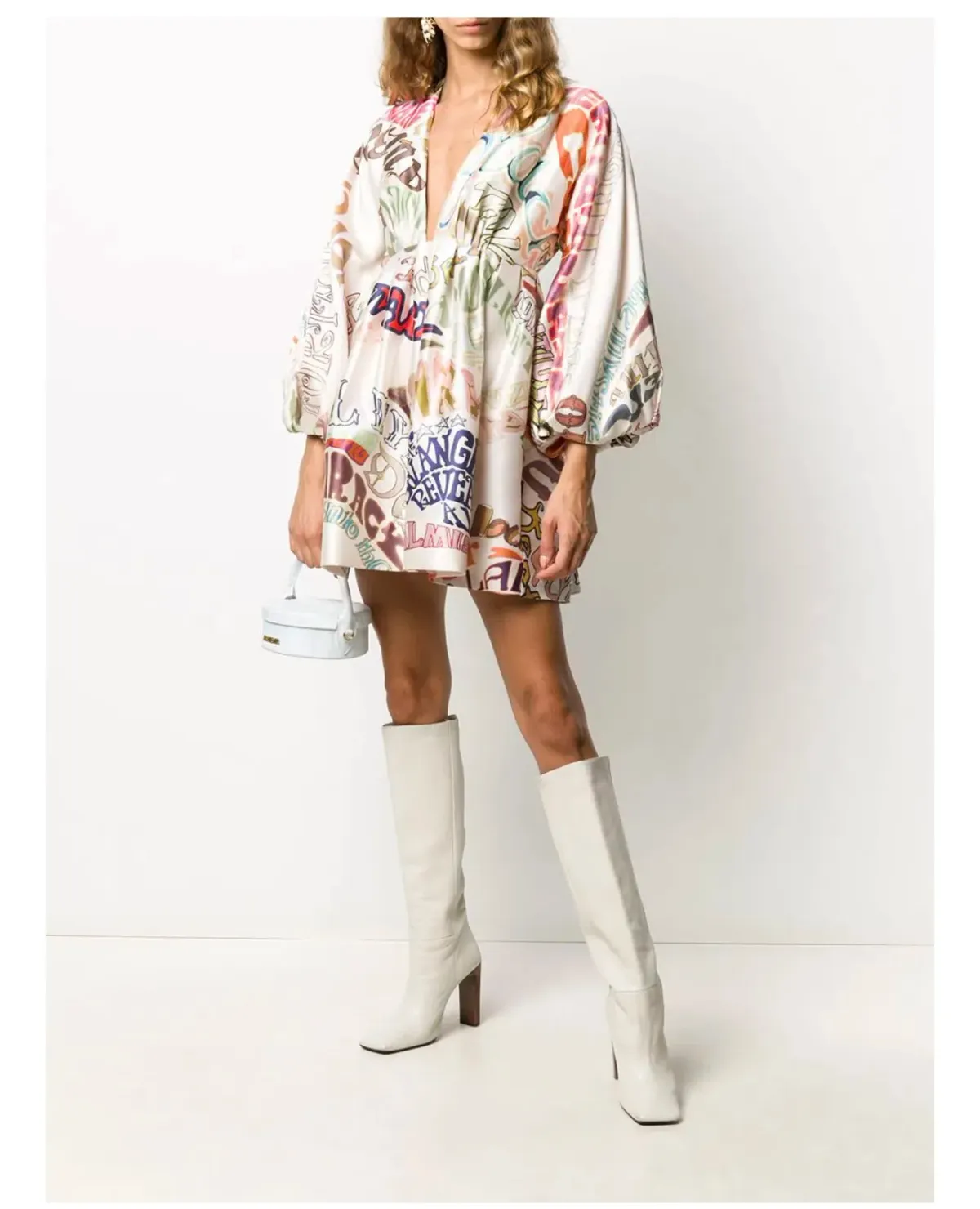 Zimmermann The Ladybeetle Word Mini Dress in Word Print Size 2/Au 12 - Image 2