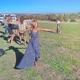 Vagabond Backless Splash Dress Navy Tiny Floral for rent on The Volte - image 3