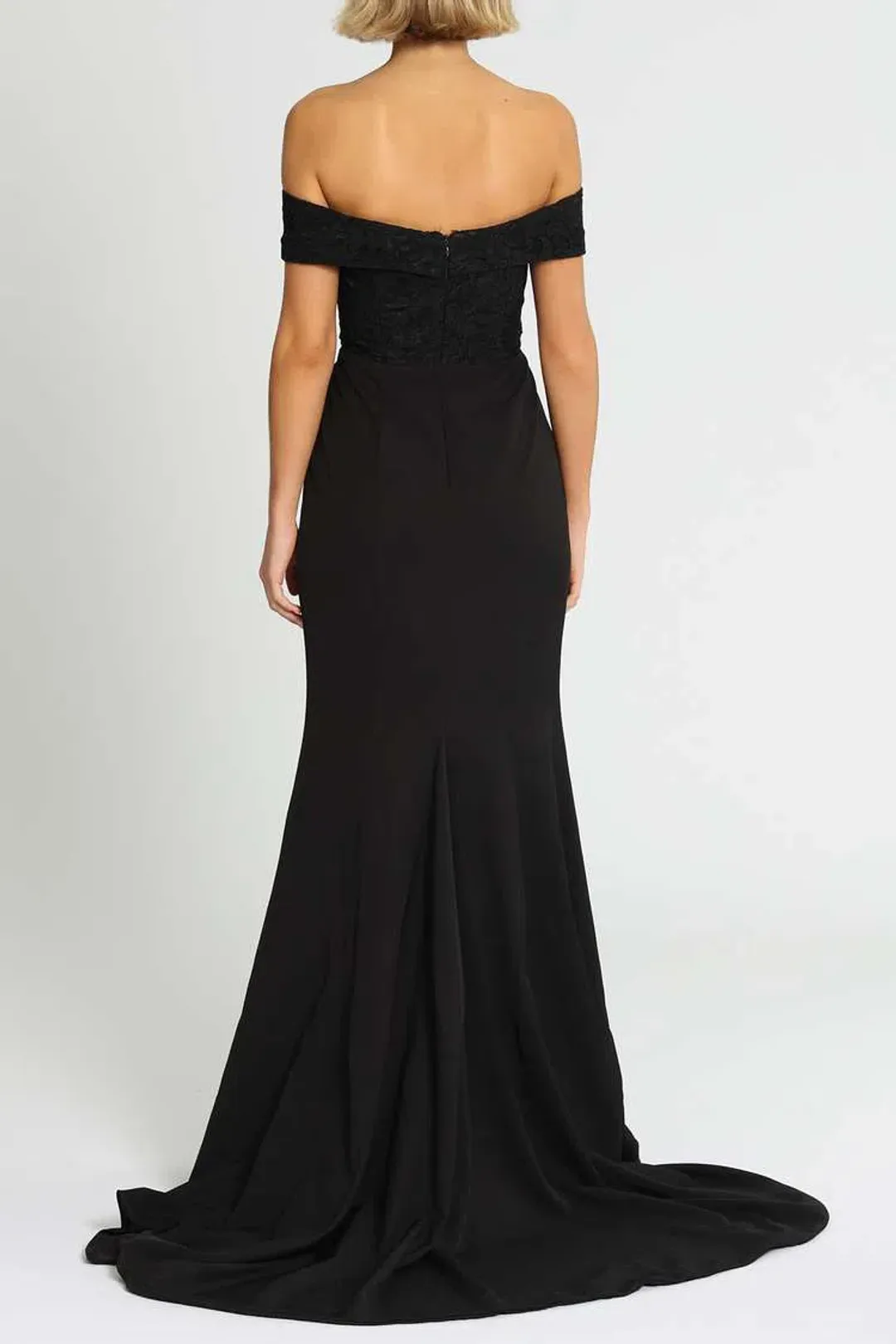 Samantha Rose Gia Lace Bodice Gown Black Size 16 for rent on The Volte - main image